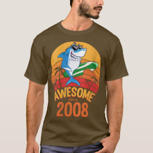 T-shirt Femme Requin Anniversaire 12 Ans Surf Awesome Si
