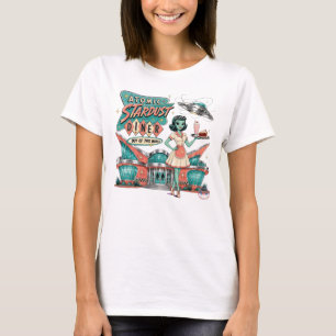T-Shirt Femme Rétro Diner Carhop 1950s Americana