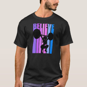 T-shirt Femme Rétro Femme Weighlifting Gym Femmes Beli