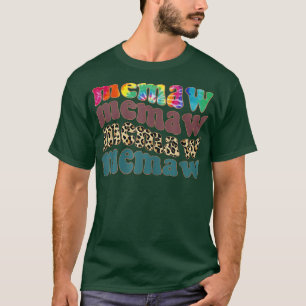 T-shirt Femme Retro Leopard Memaw Blessé Memaw Drôle