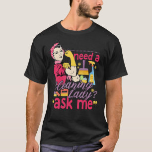 T-shirt Femme Rétro Ménage Besoin D'une Femme De Ménage De