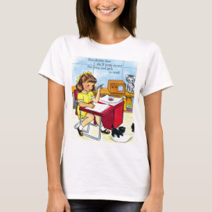 T-shirt Femme Rétro Vintage Kitsch Point pense qu'elle écr