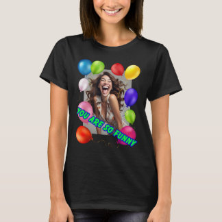 T-shirt Femme riante et ballons
