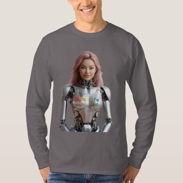 T-shirt Femme Robot Futuriste (Devant)