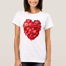 T-shirt femme Rose au coeur du pétale