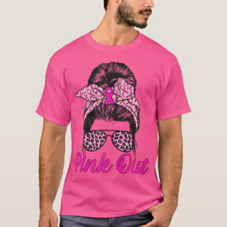 T-shirt Femme Rose dehors Messager Bun Bun Sensibilisation
