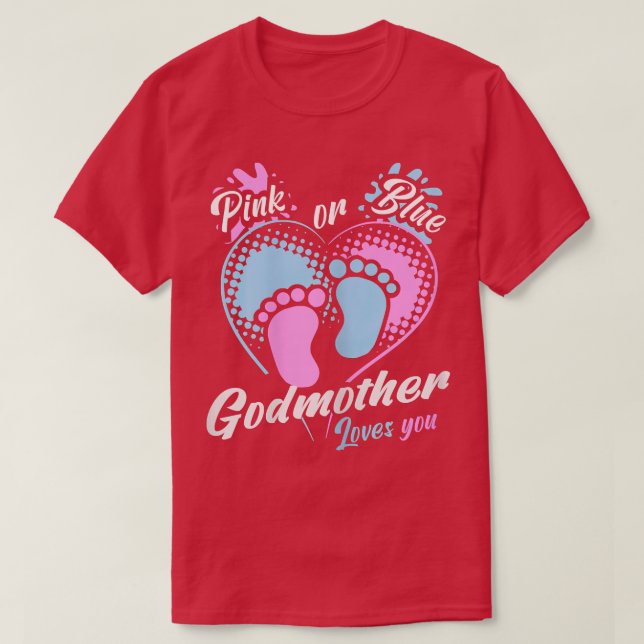 T-shirt Femme Rose Ou Bleu Godmère Vous Aime Genre Rev (Design devant)