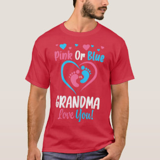 T-shirt Femme rose ou bleu grand-mère vous aime Baby showe