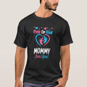 T-shirt Femme Rose Ou Bleu Maman Aime Vous Baby shower G