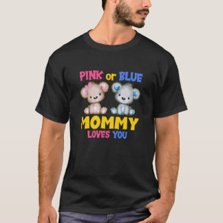 T-shirt Femme Rose Ou Bleu Maman Aime Vous Baby shower Ge