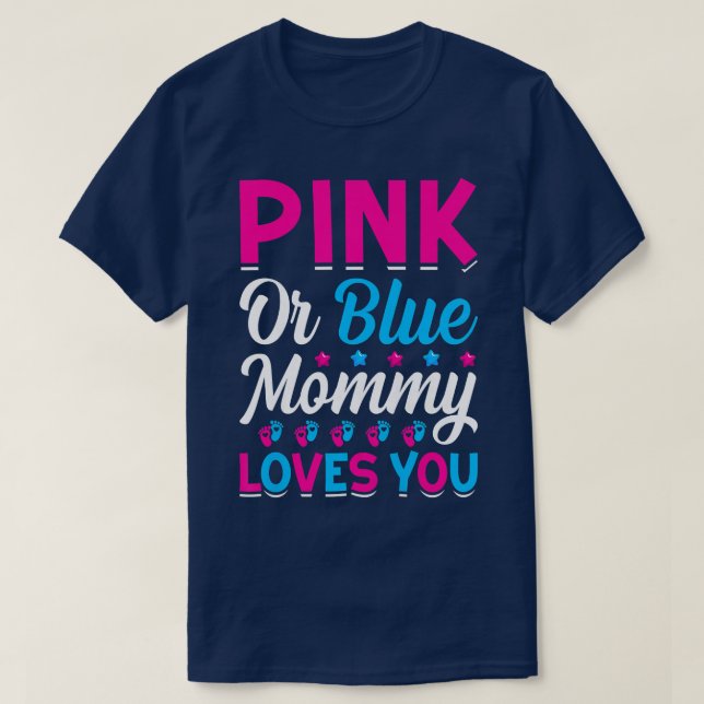 T-shirt Femme rose ou bleu maman aime YouMaman à être Gen (Design devant)