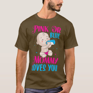 T-shirt Femme Rose ou Bleu Maman t'aime - Maman à être