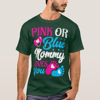 T-shirt Femme Rose ou Bleu Maman t'aime - Maman à être