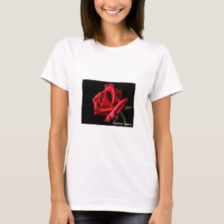 T-shirt femme Rose rouge pour toujours - Romantiqu