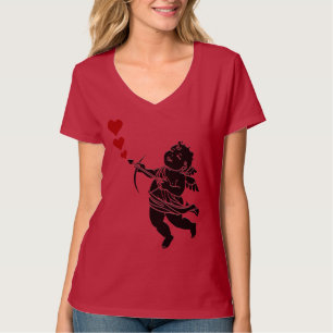 T-shirt femme Saint Valentin Cupid chemise sur mes