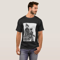 Femme sans visage de Goth et chemise punk de noir