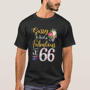 T-shirt Femme Sassy & Fabuleux Floral À 66 Ans 66t