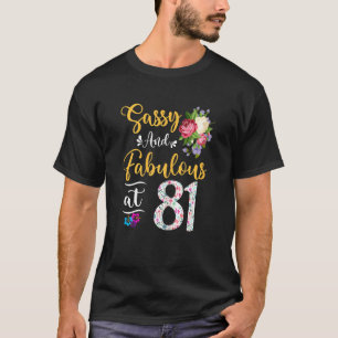 T-shirt Femme Sassy & Fabuleux Floral À 81 Ans 81