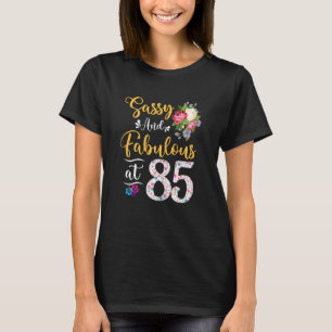 T-shirt Femme Sassy & Fabuleux Floral À 85 Ans 85t