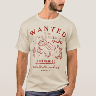 T-shirt Femme Sauvage Sauvage Enterrement de Vie de Jeune