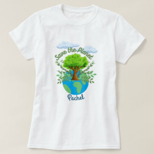 T-shirt Femme Save the Planet personnalisé