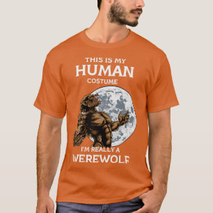 T-shirt Femme Scary éffrayant Halloween costume de loup-ga