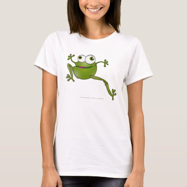 T-Shirt Femme Serpent en Course - Grenouille (Devant)