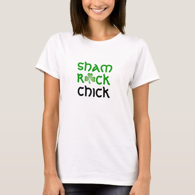T-shirt femme shamrock shamrock Chick blanc (Devant)