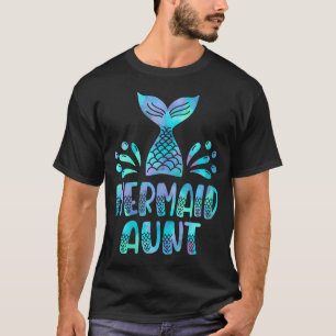 T-shirt Femme Sirène Tante De L'Anniversaire Mermaid Queue