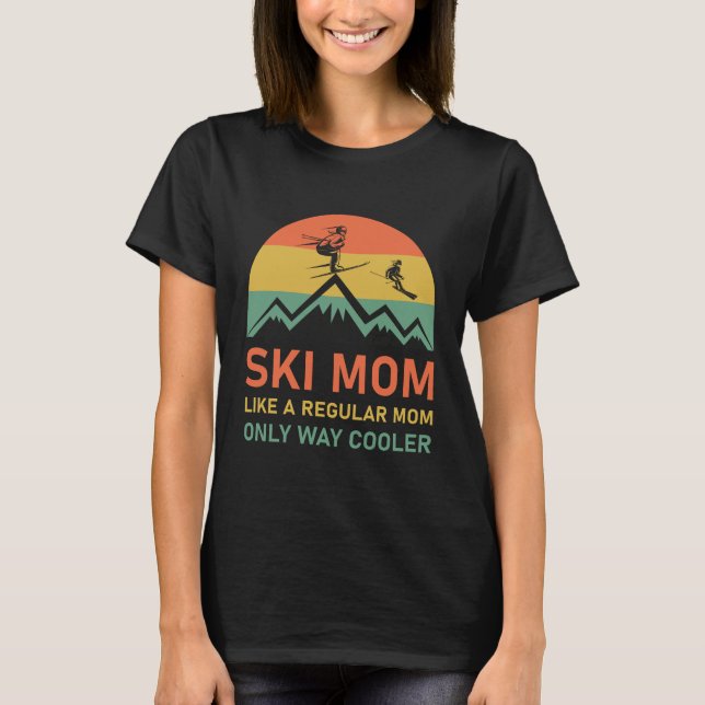 T-shirt Femme Ski Maman Ski (Devant)