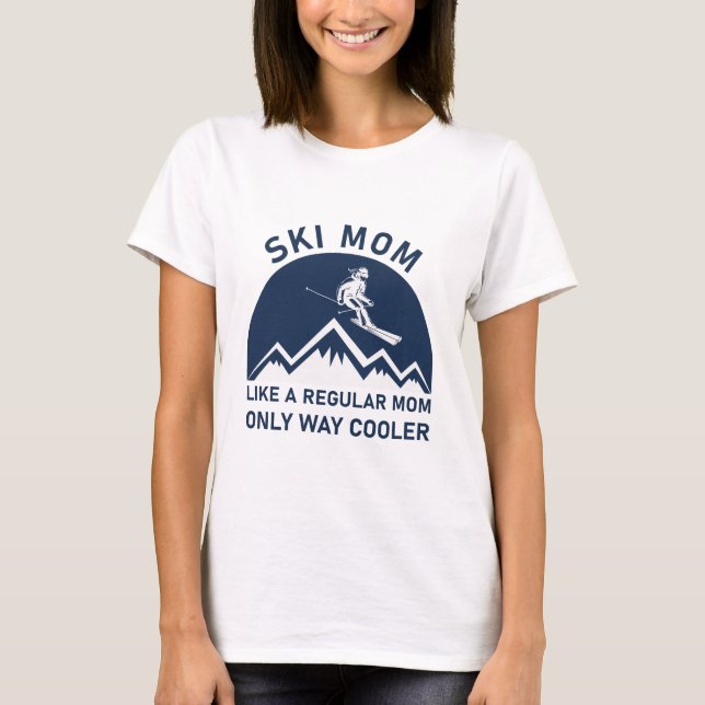 T-shirt Femme Ski Maman Ski (Devant)