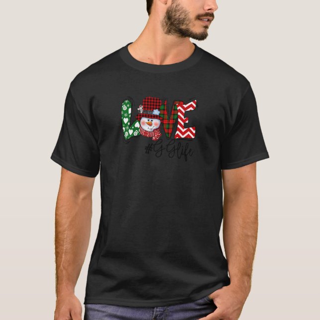 T-shirt Femme Snowman Aimer Gg Vie Grand-mère Noël (Devant)