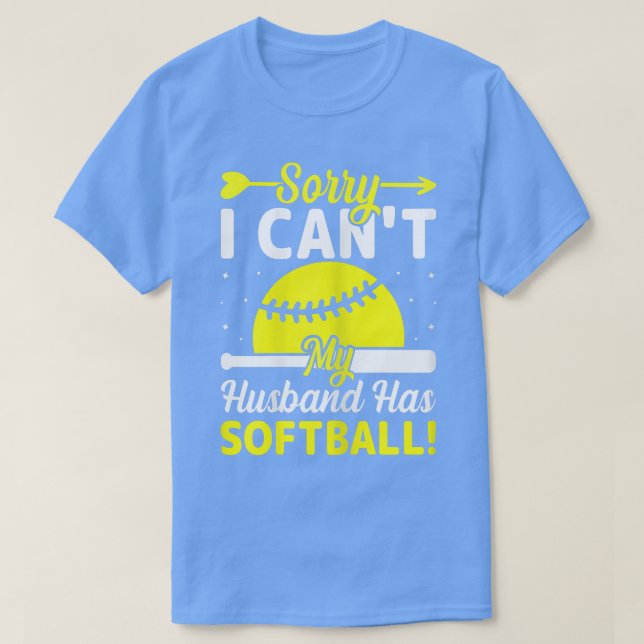 T-shirt Femme Softball Lover Femme Désolé je ne peux pas m (Design devant)