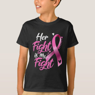 T-shirt Femme Son combat est mon combat cancer du sein de