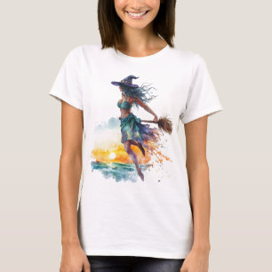 T-shirt femme sorcière d'été