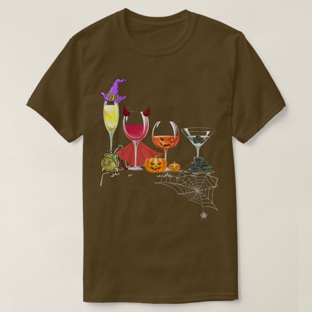 T-shirt Femme Spellbind Vin Verre De Witchcraft Hallowee (Design devant)