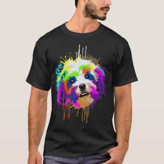 T-shirt Femme Splash Art Havanais Chien Propriétaire Idée
