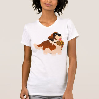T-shirt femme St Bernard Cartoon mignonne