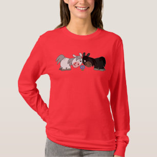 T-shirt femme Standoff Ponies en caricature mignon