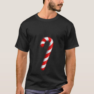 T-shirt Femme Sucre de canne Joyeux et rouge vif et blanc