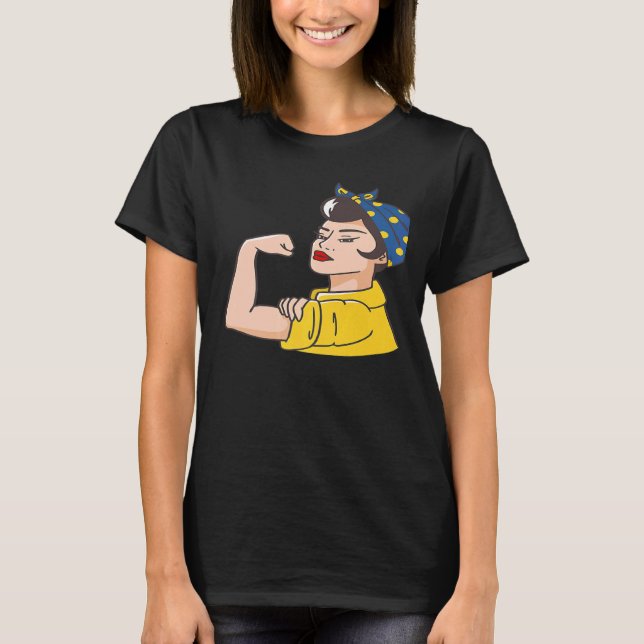 T-shirt Femme suédoise Drapeau de la Suède Fille fière Com (Devant)