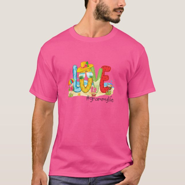 T-shirt Femme Summer Love Grammylife Grammy Love Beach V (Devant)