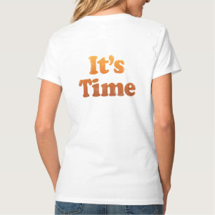 T-Shirt Femme Sunset 47 Col en V Détresse 2 Côtés