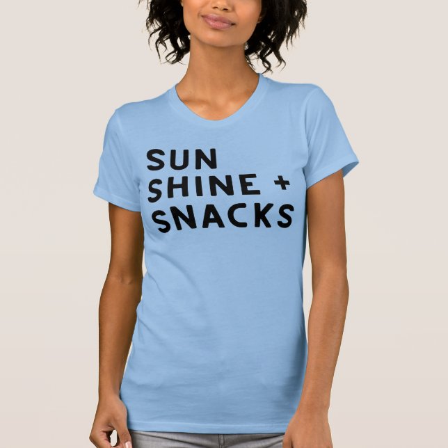 T-shirt femme SUNSHINE + SNACKS (Devant)
