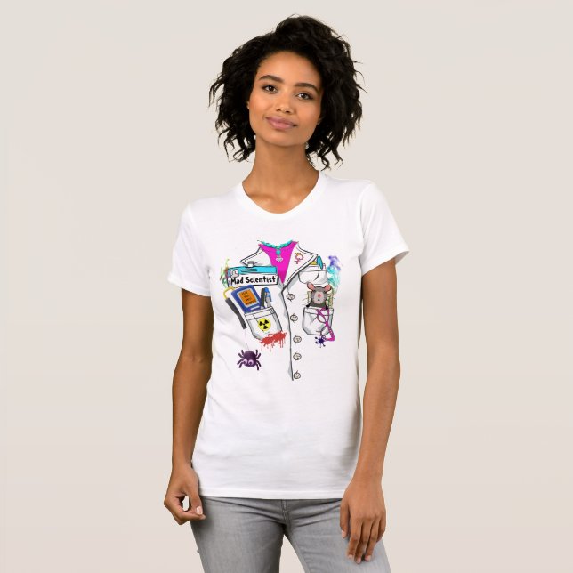 T-shirt Femme sur mesure Mad Scientifique Halloween Mantea (Devant entier)