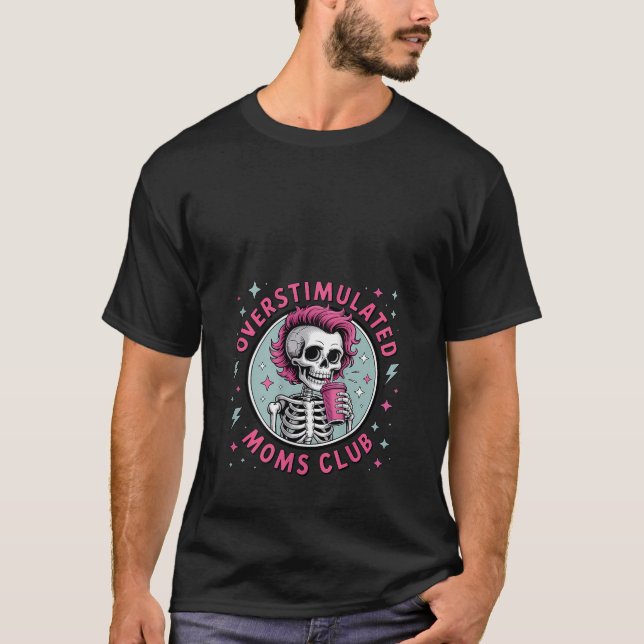 T-shirt Femme Surstimulé Moms Club Neurodivergent Maman (Devant)