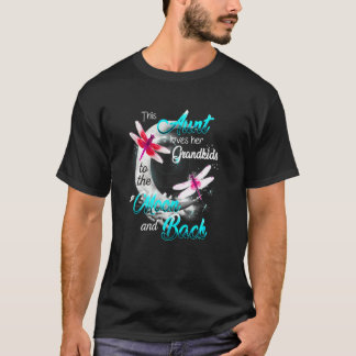 T-shirt Femme Tante Aime Ses Petits-Enfants Dragonfly Moon