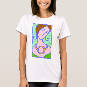 T-shirt Femme Taureau des années 1920 avec symbole vert