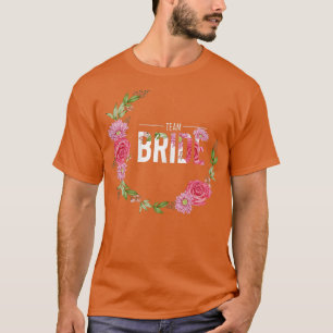 T-shirt Femme Team Bride JGA fleurs mariage bachelor par