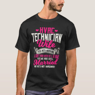 T-shirt Femme Technicienne Hvac Oui Elle Travaille